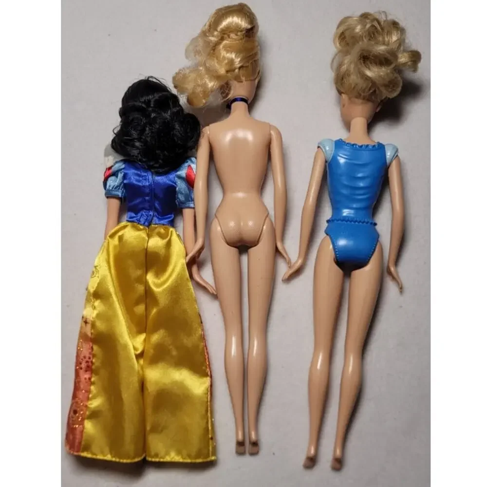 Lot 5 Mattel Disney Dolls & Mermaid Tails Snow White Cinderella Ariel Arista